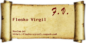 Flesko Virgil névjegykártya